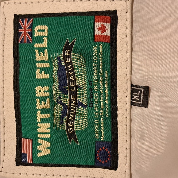 Pure Leather Size XL Men's cream Color jacket NBW Mint condition fall or winter - Picture 3 of 10